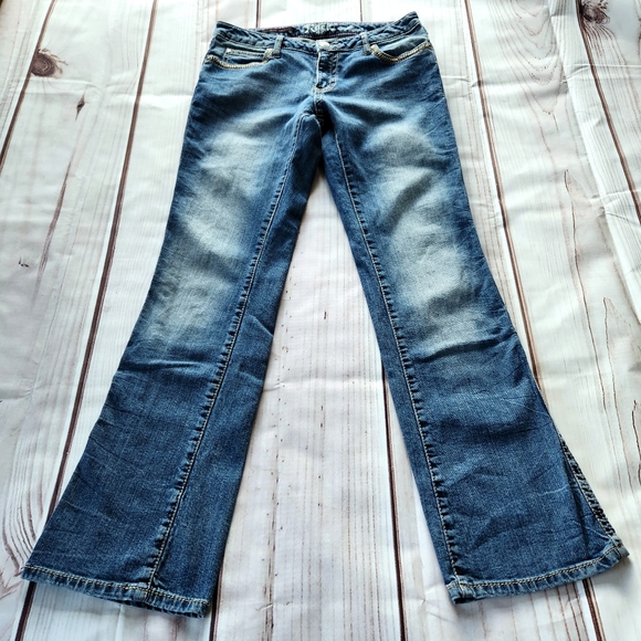 Wrangler "Rock 47" Bootcut Blue Western Coastal Cowgirl Jean | Women's Size 7x32 - Picture 2 of 10